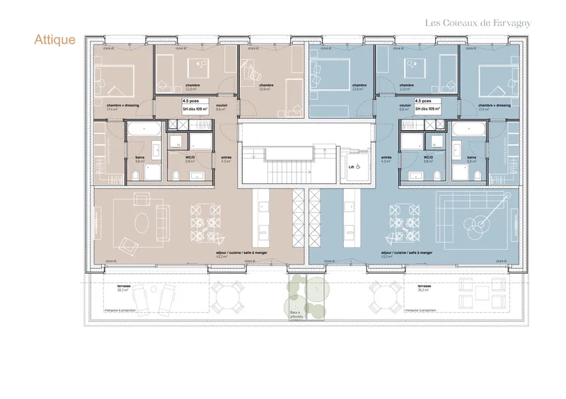 Wohnung 4.5 Zimmer in Les Coteaux de Farvagny — photo 3