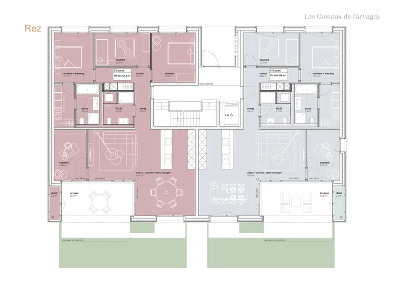 Appartement 5.5 pièces à Les Coteaux de Farvagny — 5