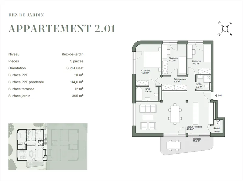 Apartment 5 rooms in Plan-les-Ouates — 6