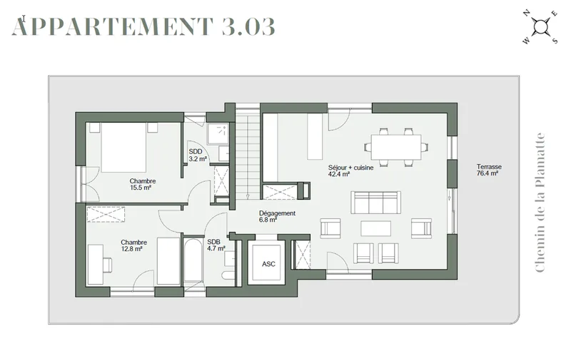 Apartment 4 rooms in Plan-les-Ouates — 4